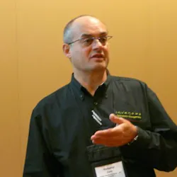 Roberto Zerbi, Global Industries Solutions, Life Sciences director, Invensys Operations Management, makes a point at the Life Sc