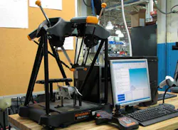 Equator can be used to replace multiple quality check gauges and can be re-programmed as needed. Source: Renishaw Equator can be used to replace multiple quality check gauges and can be re-programmed as needed. Source: Renishaw