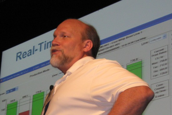 Mark Hanley, of Kraft Foods, described significant savings gained through use of overall equipment effectiveness (OEE).
