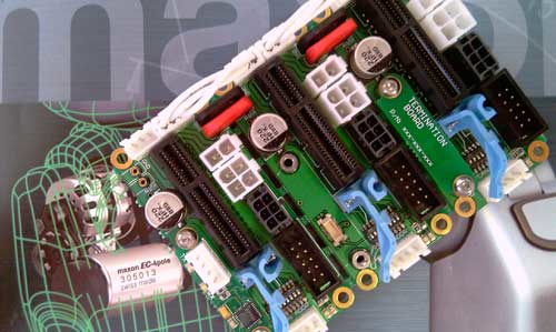Maxon Motor's EPOS2 36/2 multi-axis motor control motherboard.