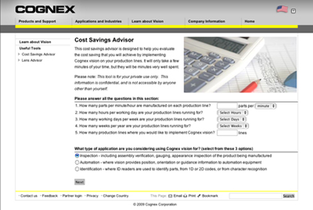 Aw 3163 Cognex Screen