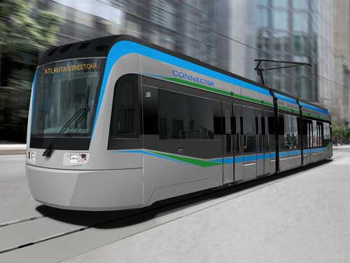 An artist's rendering of the S70 streetcar from Siemens being designed for use in Atlanta. Source: Siemens