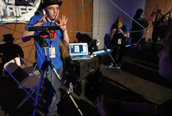 Using MakerBot's Thing-o-Matic 3D printer, the infrared camera bar from a Microsoft Kinect system and software he wrote himself, Using MakerBot's Thing-o-Matic 3D printer, the infrared camera bar from a Microsoft Kinect system and software he wrote himself,