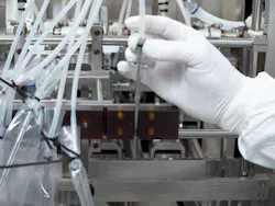 Single-use dosing. GSK's system is equipped with peristaltic pumps for biopharma products and processing highly active substance Single-use dosing. GSK's system is equipped with peristaltic pumps for biopharma products and processing highly active substance