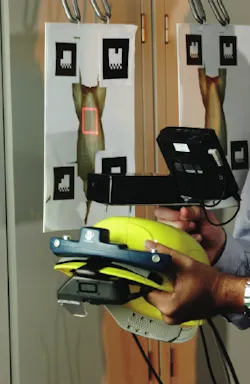 Subjects in the AR lab experiments will use a handheld device to perform a task on chicken cutouts that is similar in complexity Subjects in the AR lab experiments will use a handheld device to perform a task on chicken cutouts that is similar in complexity