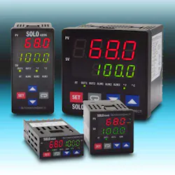 AutomationDirect's 24 V dc-powered Solo series process/temperature controllers. Source: AutomationDirect AutomationDirect's 24 V dc-powered Solo series process/temperature controllers. Source: AutomationDirect