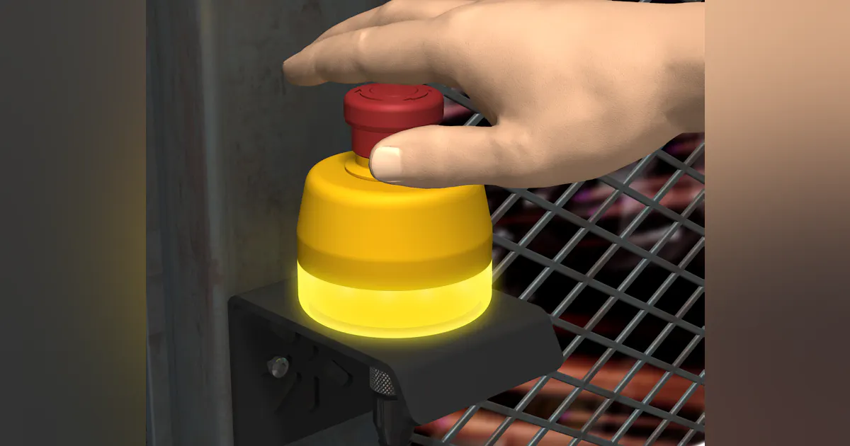 Stop Button Detected Emergency Stop Button with Illuminated Base | Automation World