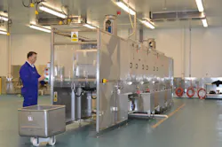 Food bin sanitizing equipment from CM Process Solutions Food bin sanitizing equipment from CM Process Solutions