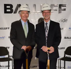 Governor Steve Beshear (left) and Balluff Inc. President Kent Howard celebrate Balluff's groundbreaking. Governor Steve Beshear (left) and Balluff Inc. President Kent Howard celebrate Balluff's groundbreaking.
