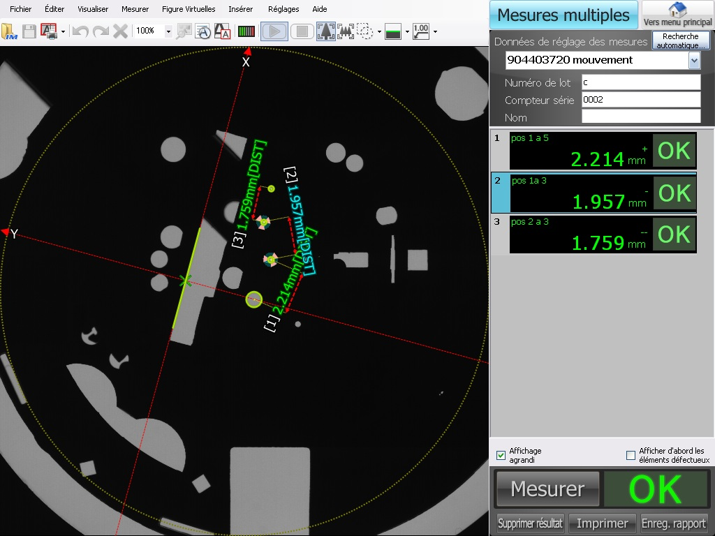 Keyence IM-6500 image dimension measurement system