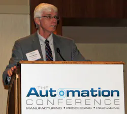 Dean Gary Bertoline addresses attendees at The Automation Conference 2013. Dean Gary Bertoline addresses attendees at The Automation Conference 2013.