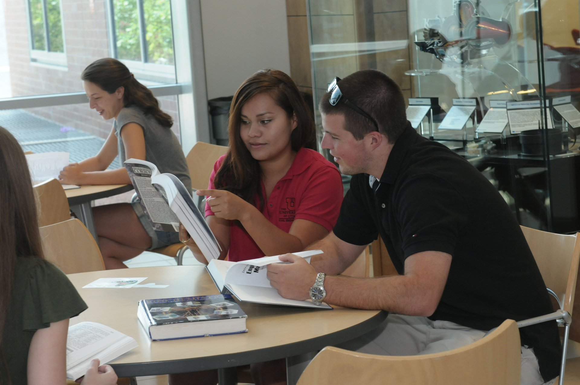 Engineering students study at the University of Utah's Warnock Engineering Building.