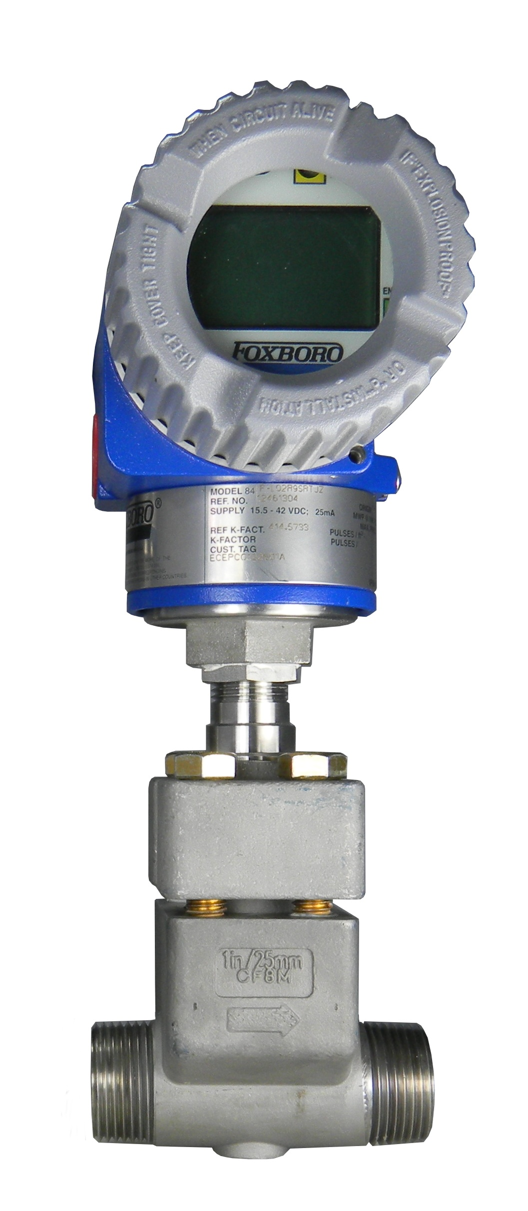 Aw 21645 Foxboro Npt Vortex Flowmeter 1 Inch