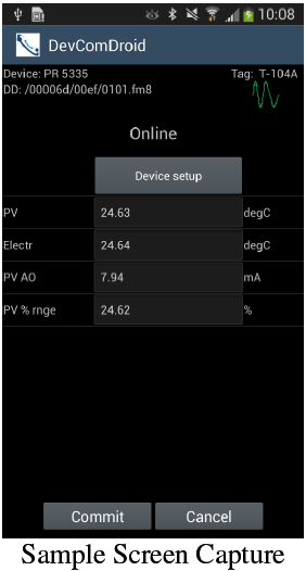 Procomsol Industrial App for HART Instruments