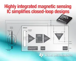 TI's DRV421 magnetic sensing IC TI's DRV421 magnetic sensing IC