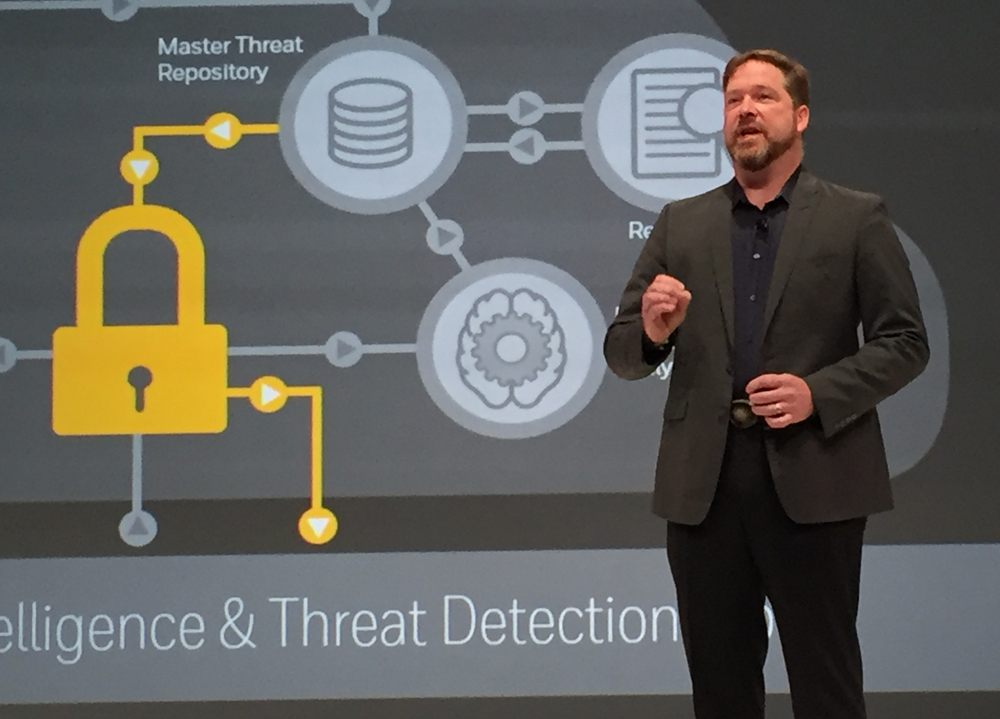 Eric Knapp addresses attendees at HUG Americas.