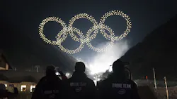The Intel drone light show team produces the Olympic Winter Games Pyeongchang 2018 Opening Ceremony drone light show, featuring Intel Shooting Star drones. Source: Intel The Intel drone light show team produces the Olympic Winter Games Pyeongchang 2018 Opening Ceremony drone light show, featuring Intel Shooting Star drones. Source: Intel
