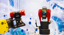 API Smart Track Sensor mounted to a robot arm