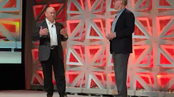 PTC’s Jim Heppelmann (left) and Rockwell Automation’s Blake Moret discuss their companies' new partnership.