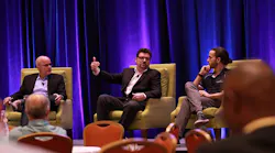 A panel on understanding the digital twin includes (left to right) moderator David Greenfield of Automation World, John DeTellem