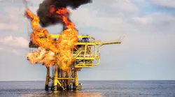 Offshore oil explosion