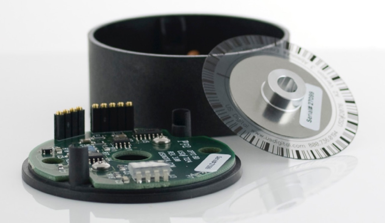 The A2K Absolute Optical Encoder from US Digital can be assembled onto existing shaft and bearing assemblies. The encoder reports the shaft angle within a single 360&deg; rotation of a shaft.