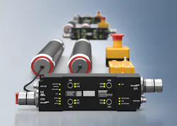 The EP7402 EtherCAT Box from Beckhoff is a two-channel motor output stage for BLDC motors used in motor-driven roller conveyors. The EP7402 EtherCAT Box from Beckhoff is a two-channel motor output stage for BLDC motors used in motor-driven roller conveyors.