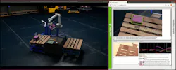 Nvidia Isaac robotics platform working in sync with robot. Nvidia Isaac robotics platform working in sync with robot.