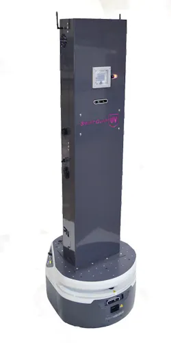 The SmartGuardUV autonomous mobile robot. Source: Fetch Robotics The SmartGuardUV autonomous mobile robot. Source: Fetch Robotics