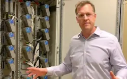 Brian Reynolds, senior director of engineering at Honeywell Process Solutions demonstrates how Honeywell's Experion PKS controller backup mesh works. Brian Reynolds, senior director of engineering at Honeywell Process Solutions demonstrates how Honeywell's Experion PKS controller backup mesh works.