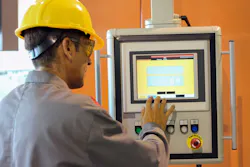 Plant floor worker accessing HMI system. Source: Elatec Inc. Plant floor worker accessing HMI system. Source: Elatec Inc.