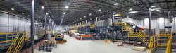 Panoramic view of sawmill line. Panoramic view of sawmill line.