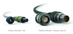 With the new Fischer UltiMate™ 80, Fischer Connectors has been able to design a highly reliable and costeffective product offering best value for money. The new Fischer UltiMate™ in size 15 features up to 27 signal and power contacts. With the new Fischer UltiMate™ 80, Fischer Connectors has been able to design a highly reliable and costeffective product offering best value for money. The new Fischer UltiMate™ in size 15 features up to 27 signal and power contacts.