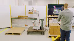 Palletizing application using FreeMove and ABB robot. Palletizing application using FreeMove and ABB robot.