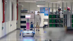 AMRs offer manufacturers an assortment of benefits, such as eliminating the infrastructure requirements of fixed transport systems, increasing flexibility, and maximizing the use of space on the plant floor. AMRs offer manufacturers an assortment of benefits, such as eliminating the infrastructure requirements of fixed transport systems, increasing flexibility, and maximizing the use of space on the plant floor.