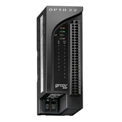 Opto 22’s groov RIO remote I/O offers more than 200,000 unique, software-configurable I/O combinations in a single, compact, power over Ethernet (PoE)-powered industrial package with web-based configuration, commissioning, and data fl ow logic software built in. The device also includes support for multiple OT and IT protocols. groov RIO modules can be used as either a traditional remote I/O or as an edge I/O solution. Opto 22’s groov RIO remote I/O offers more than 200,000 unique, software-configurable I/O combinations in a single, compact, power over Ethernet (PoE)-powered industrial package with web-based configuration, commissioning, and data fl ow logic software built in. The device also includes support for multiple OT and IT protocols. groov RIO modules can be used as either a traditional remote I/O or as an edge I/O solution.