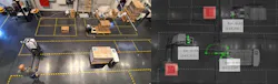 MAESTRO uses a computer vision system to track the movements of all mobile assets in tandem, and issues further instructions from a central controller. MAESTRO uses a computer vision system to track the movements of all mobile assets in tandem, and issues further instructions from a central controller.