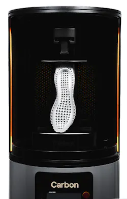 Carbon Digital Light Synthesis is a resin-based 3D printing process that uses digital light projection, oxygen-permeable optics, and engineering-grade materials to produce polymeric parts. Carbon Digital Light Synthesis is a resin-based 3D printing process that uses digital light projection, oxygen-permeable optics, and engineering-grade materials to produce polymeric parts.