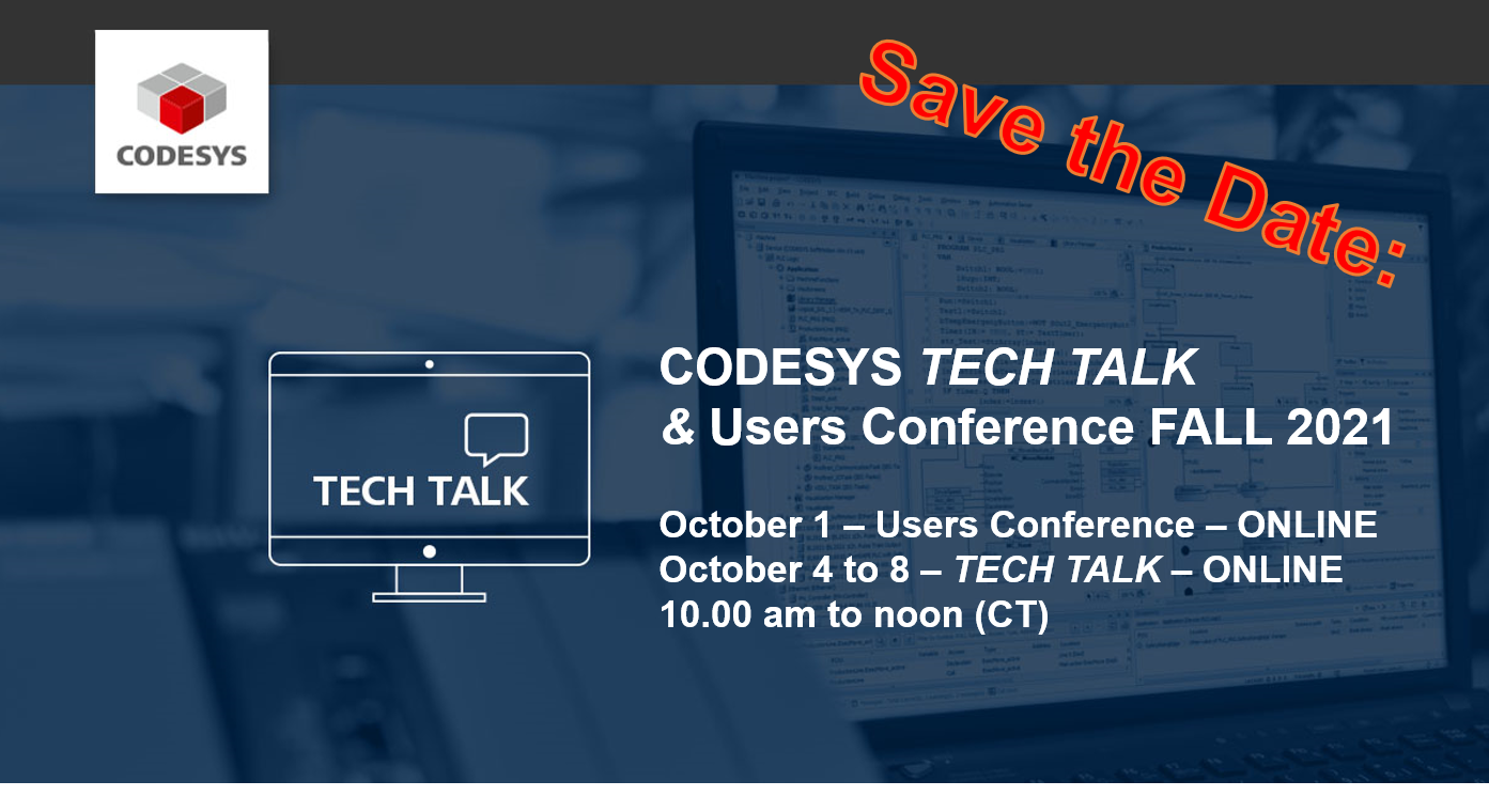 Tech Talk & Users Fall 2021 Save The Date jpg