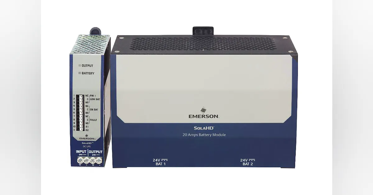 Emerson Battery Module Emerson Introduces Long-Life 240W and 480W DIN Rail Mounted ...
