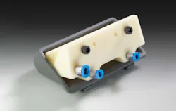 The gripper with expanded TPU membrane can remove the molded part. Source: Arburg The gripper with expanded TPU membrane can remove the molded part. Source: Arburg