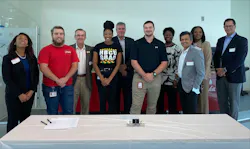 Representatives from Danfoss and FAMU-FSU College of Engineering celebrate the beginning of a 5-year partnership. Representatives from Danfoss and FAMU-FSU College of Engineering celebrate the beginning of a 5-year partnership.
