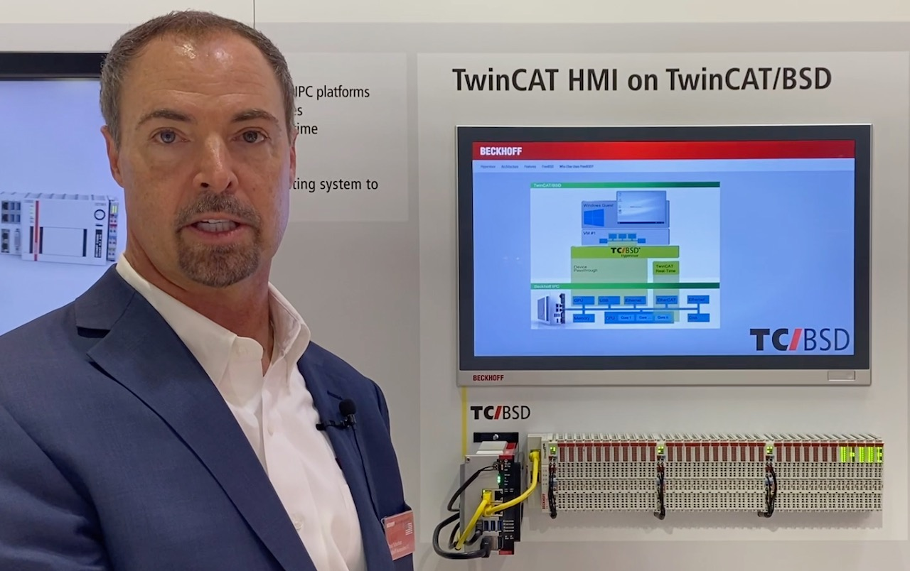 Doug Schuchart, global intralogistics industry manager at Beckhoff, explains the TwinCAT/BSD Hypervisor technology.