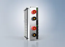 The ELM3002-0205 EtherCAT Terminal enables high-voltage measurements with high accuracy and sampling rates for car batteries, generators and motors. The ELM3002-0205 EtherCAT Terminal enables high-voltage measurements with high accuracy and sampling rates for car batteries, generators and motors.