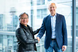 Jensen Huang, founder and CEO of Nvidia (left), and Roland Busch, president and CEO of Siemens AG. Jensen Huang, founder and CEO of Nvidia (left), and Roland Busch, president and CEO of Siemens AG.