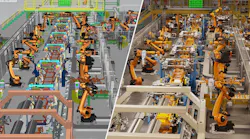 Side-by-side image shows how Xcelerator visualizations will be made more life-like with Omniverse photo-realistic visuals. Side-by-side image shows how Xcelerator visualizations will be made more life-like with Omniverse photo-realistic visuals.