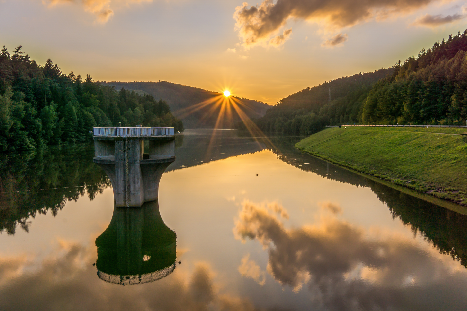 A reservoir in Oberzent, Germany.