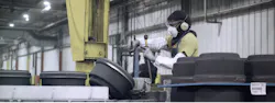 Accuride employees performs destructive testing. Source: Plex Systems Accuride employees performs destructive testing. Source: Plex Systems