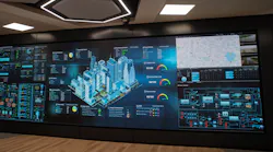 Aveva’s interactive wall showcasing EAM software insights applied to a city-wide asset management. Source: Aveva Aveva’s interactive wall showcasing EAM software insights applied to a city-wide asset management. Source: Aveva