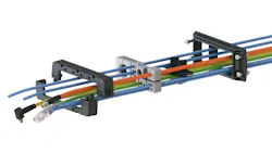 Exploded view of the KDSI-SR cable entry system with frame, sealing elements and cables. Exploded view of the KDSI-SR cable entry system with frame, sealing elements and cables.